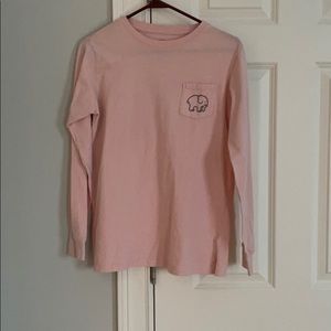 Pink ivory ella long-sleeve shirt.